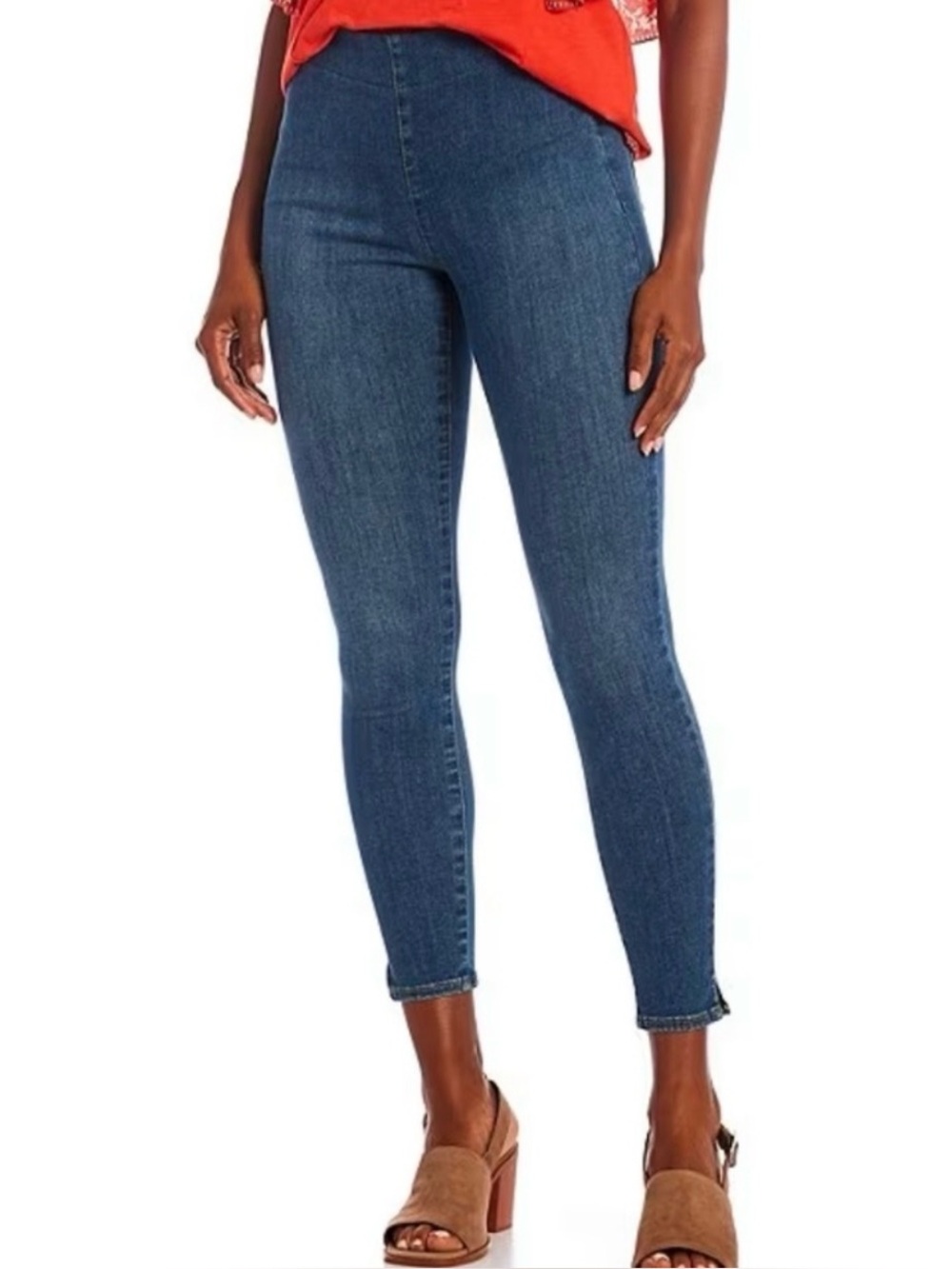 NYDJ Pull On Span Spring Denim Skinny Ankle Jeans M (6-8-10) NWT